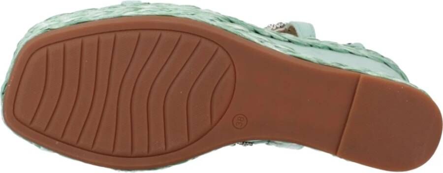 Alma en Pena Stijlvolle Wedges Sandaal Green Dames