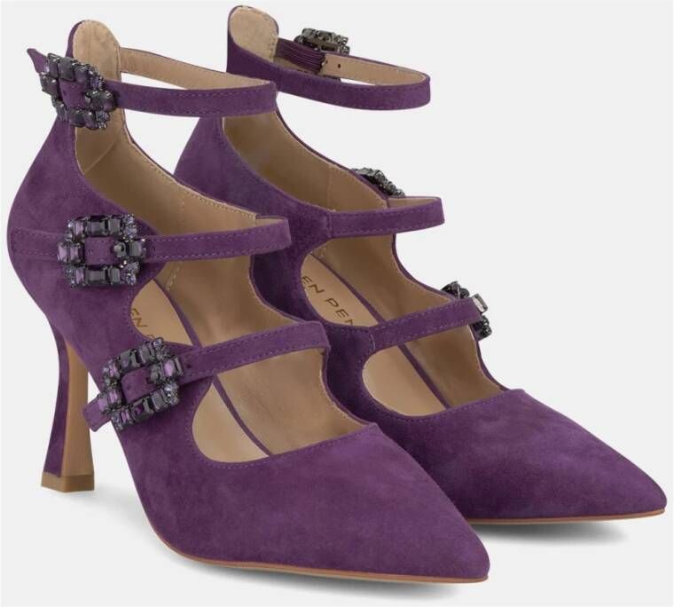 Alma en Pena Stiletto hak schoen gespen Purple Dames