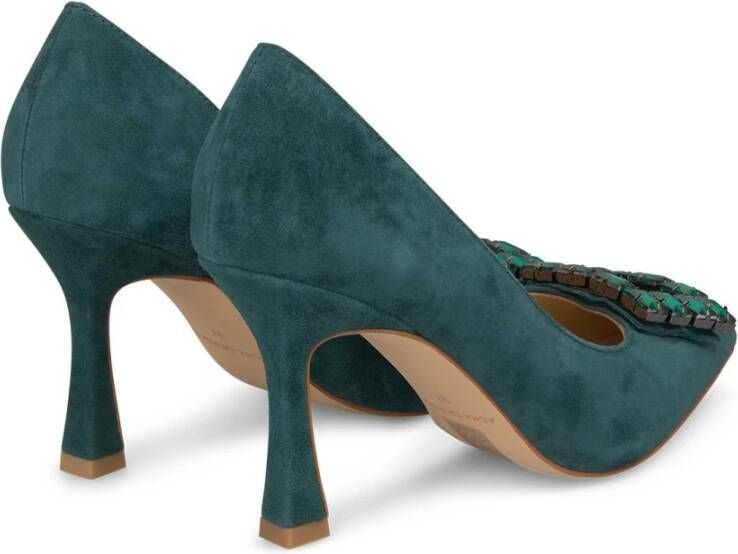 Alma en Pena Stiletto hakschoen met ornament Green Dames