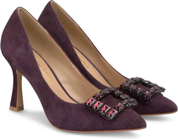 Alma en Pena Stiletto hakschoen met ornament Purple Dames