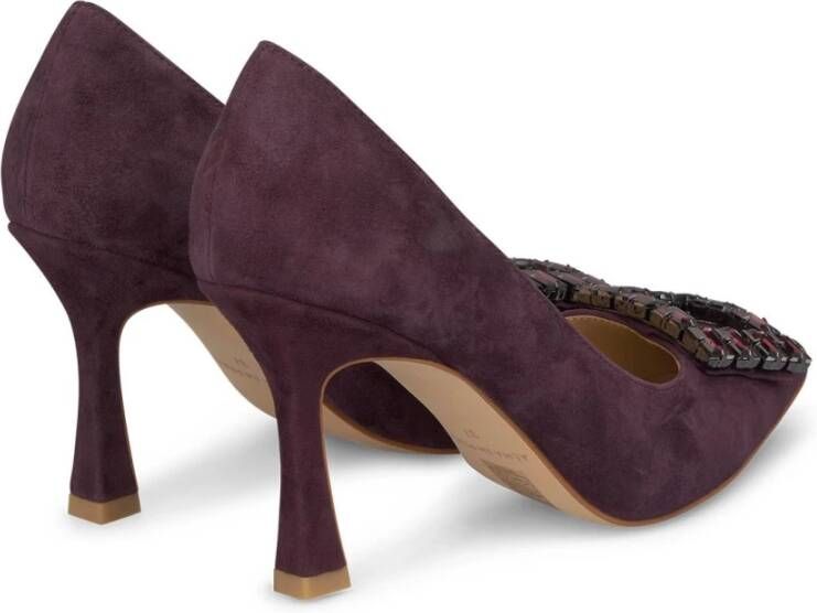 Alma en Pena Stiletto hakschoen met ornament Purple Dames