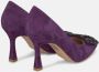 Alma en Pena Stiletto hakschoen met ornament Purple Dames - Thumbnail 3