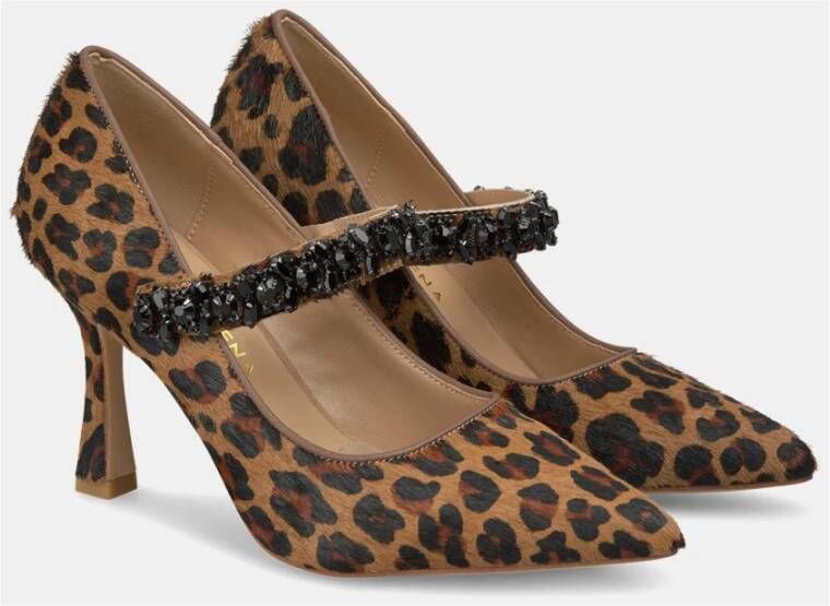 Alma en Pena Stiletto Schoen met Strass Brown Dames