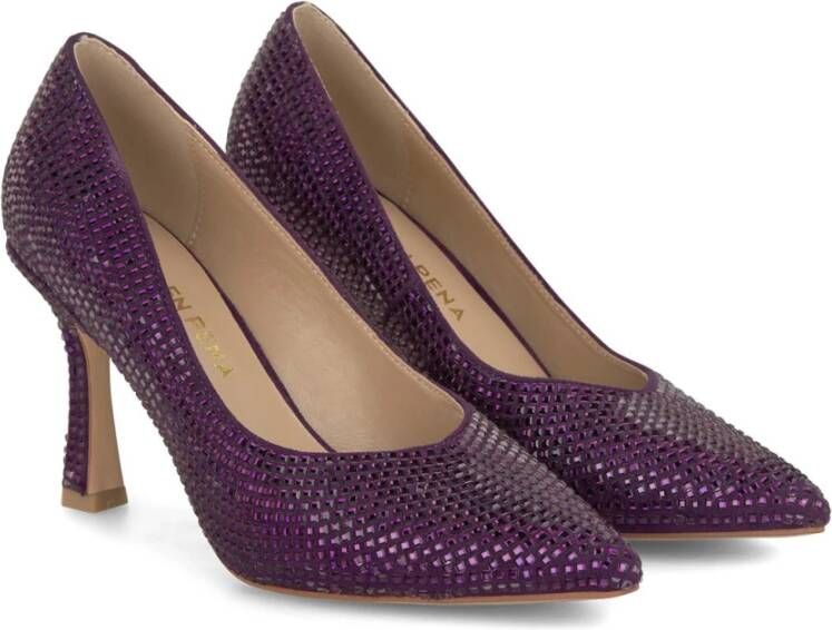 Alma en Pena Stiletto schoen met strass Purple Dames