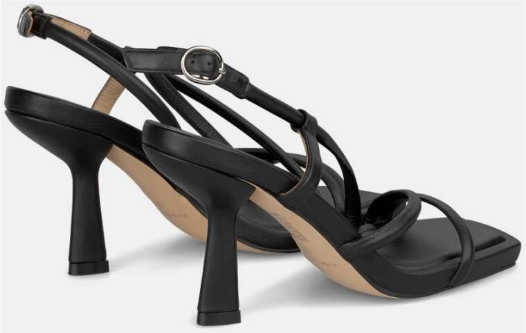 Alma en Pena Strappy Hak Sandaal Black Dames