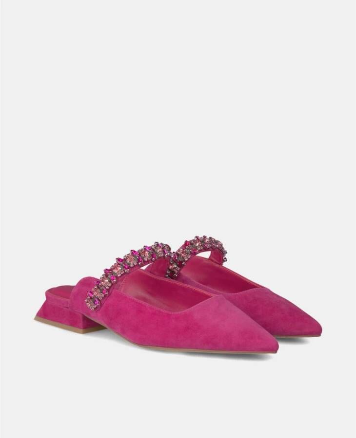 Alma en Pena Strass Ballet Flats Pink Dames