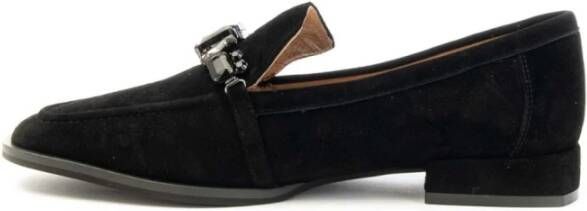 Alma en Pena Strass Ornament Suède Loafer Vrouwen Black Dames