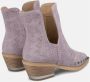 Alma en Pena Studded ankle boot with side openings Purple Dames - Thumbnail 3