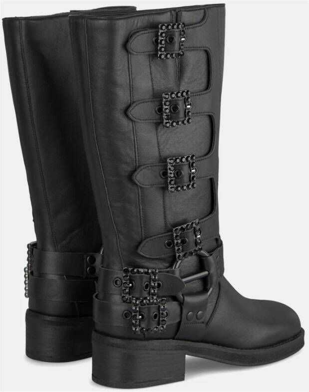 Alma en Pena Studded Biker Boot Black Dames