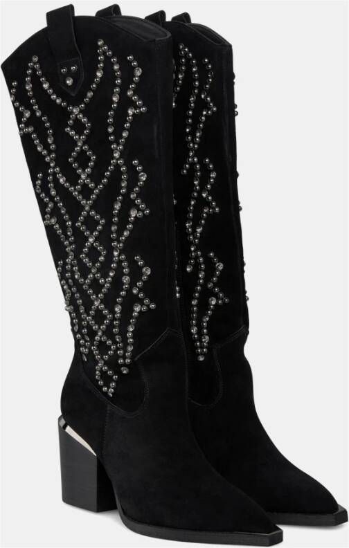 Alma en Pena Studded Blokhak Laars Black Dames