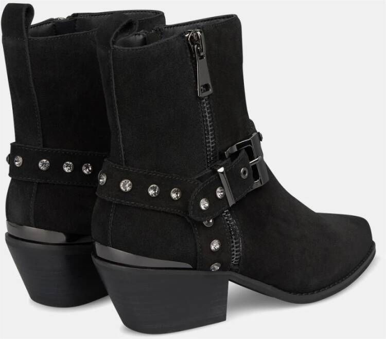 Alma en Pena Studded Buckle Ankle Boot Black Dames