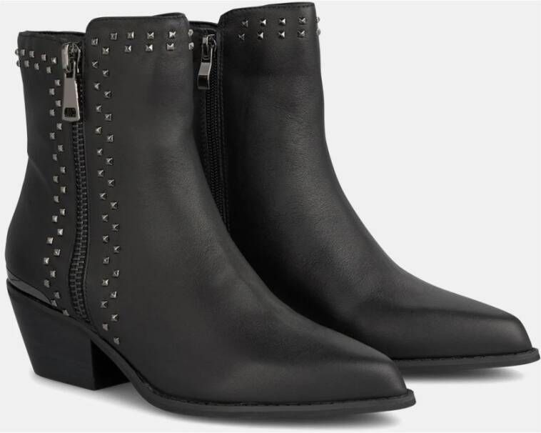 Alma en Pena Studded enkellaarzen Black Dames