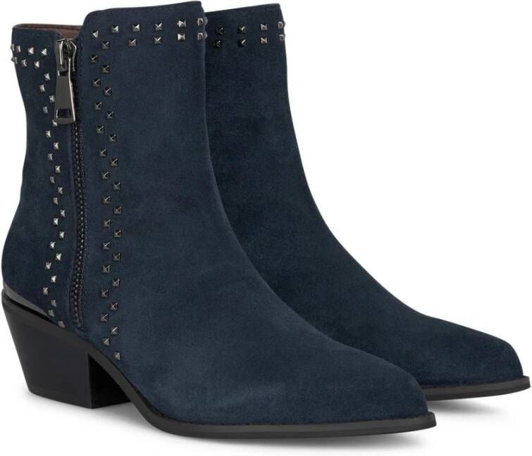 Alma en Pena Studded enkellaarzen Blue Dames