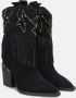 Alma en Pena Studded Fringed Enkellaarzen Black Dames - Thumbnail 2