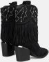 Alma en Pena Studded Fringed Enkellaarzen Black Dames - Thumbnail 3