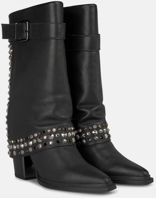 Alma en Pena Studded gaiter boot Black Dames