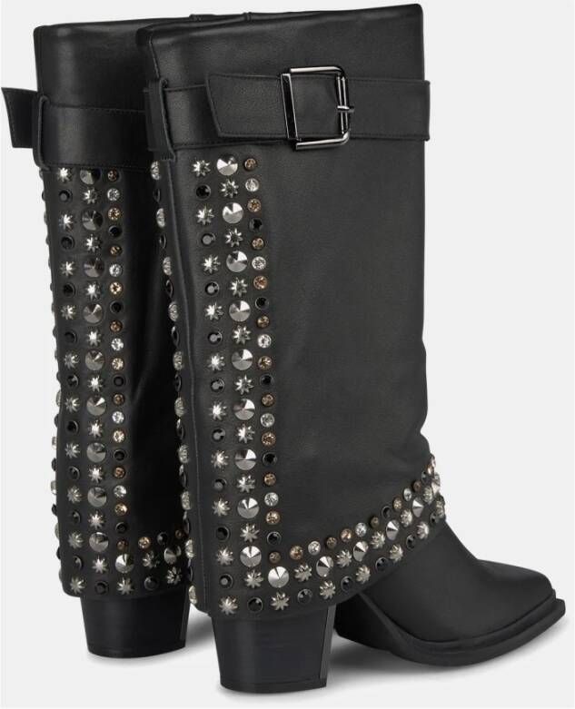 Alma en Pena Studded gaiter boot Black Dames