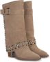 Alma en Pena Studded gaiter boot Brown Dames - Thumbnail 2