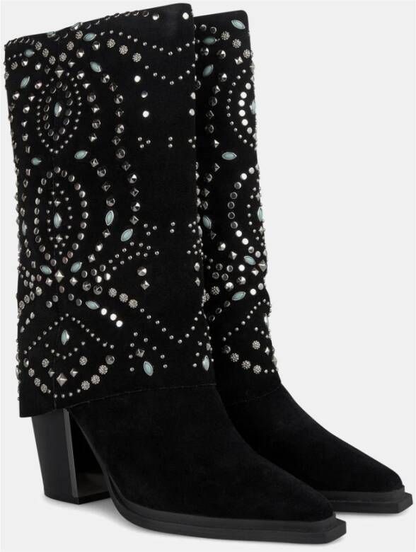 Alma en Pena Studded gaiter laarzen Black Dames