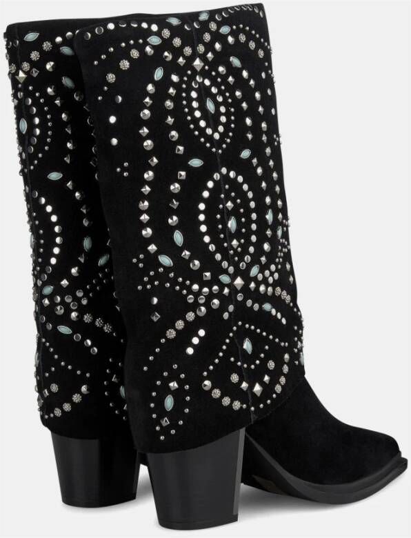 Alma en Pena Studded gaiter laarzen Black Dames