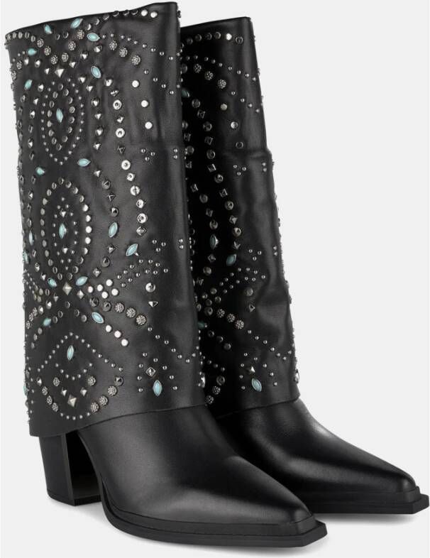 Alma en Pena Studded gaiter laarzen Black Dames