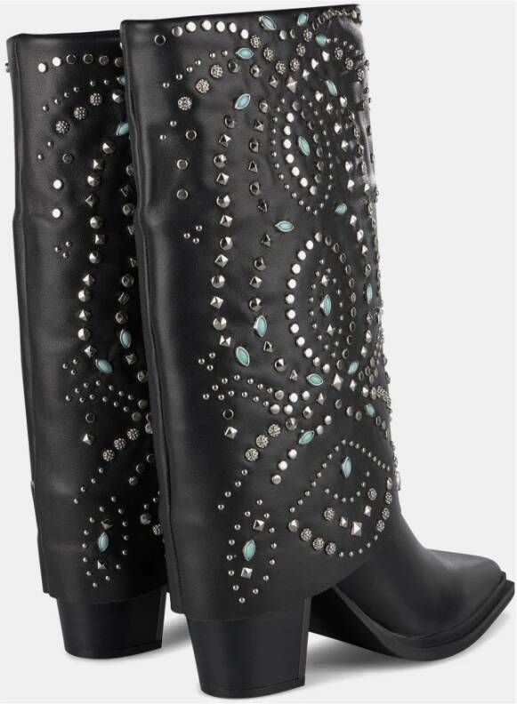 Alma en Pena Studded gaiter laarzen Black Dames