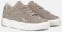 Alma en Pena Studded Leren Platform Sneaker Beige Dames - Thumbnail 2