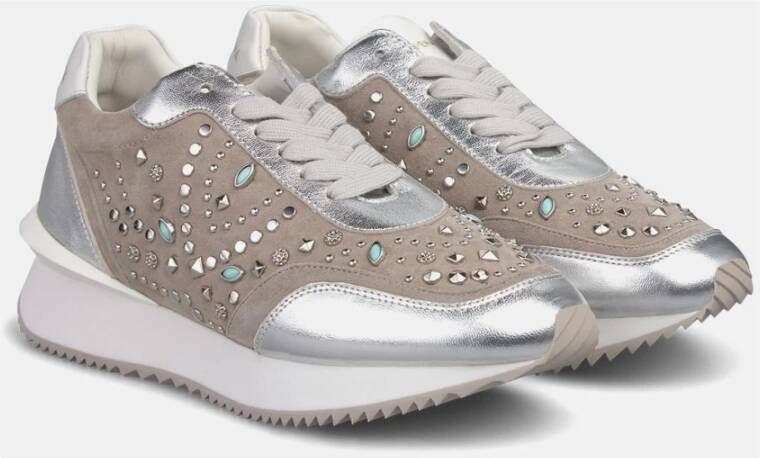 Alma en Pena Studded Platform Trainers Gray Dames