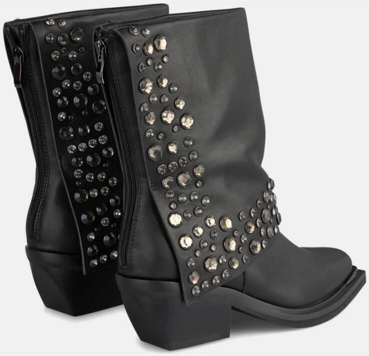 Alma en Pena Studded Pleat Bootie Black Dames