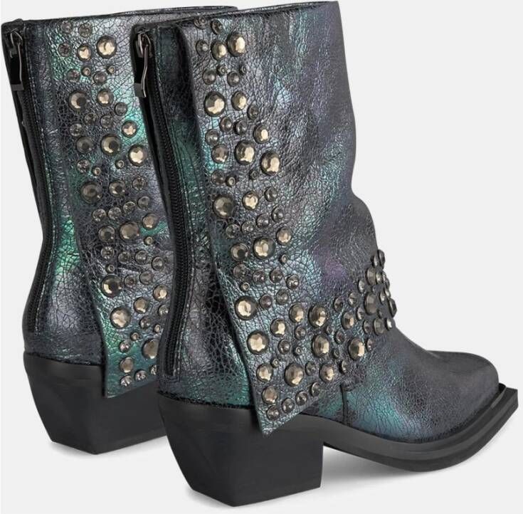 Alma en Pena Studded plooi bootie Multicolor Dames