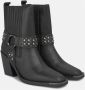 Alma en Pena Studded square toe ankle boot Black Dames - Thumbnail 2