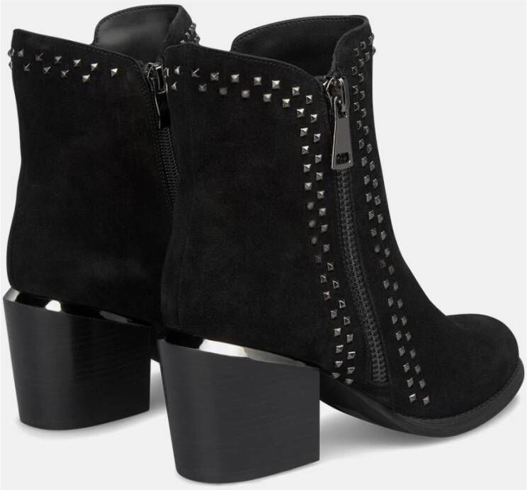 Alma en Pena Studded Zip Enkellaarzen Black Dames