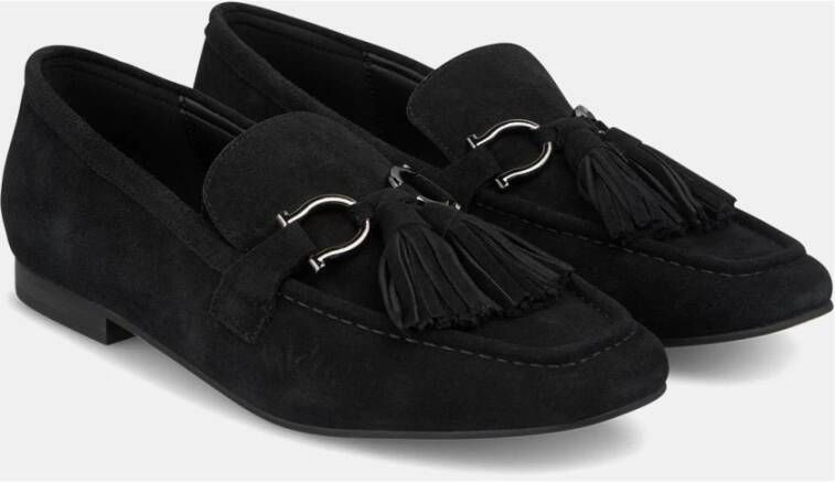 Alma en Pena Tassel Loafers Dames Platte Schoenen Black Dames