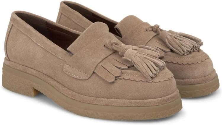 Alma en Pena Tassel platte loafer Beige Dames