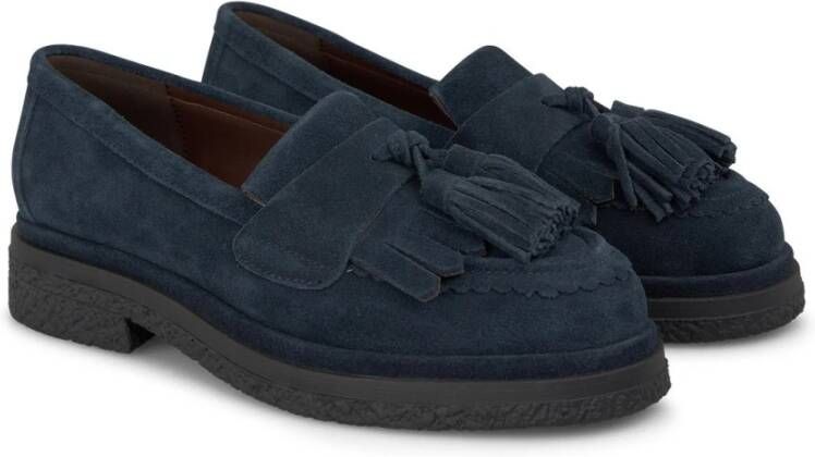 Alma en Pena Tassel platte loafer Blue Dames