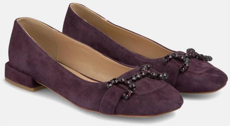 Alma en Pena Versierde Ballerina Flats Purple Dames