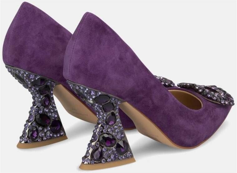 Alma en Pena Versierde hakschoen Purple Dames