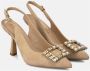 Alma en Pena Vierkante Broche Hak Schoen Beige Dames - Thumbnail 2