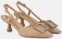 Alma en Pena Vierkante Broche Hakken Schoenen Beige Dames - Thumbnail 2