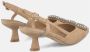 Alma en Pena Vierkante Broche Hakken Schoenen Beige Dames - Thumbnail 3