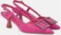 Alma en Pena Vierkante Broche Hakken Schoenen Pink Dames - Thumbnail 2