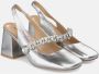 Alma en Pena Vierkante Hak Damesschoenen met Strass Detail Gray Dames - Thumbnail 2