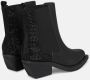 Alma en Pena Vierkante neus Glanzende Bootie met elastiek Black Dames - Thumbnail 3