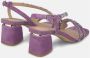 Alma en Pena Vierkante Neus Rhinestone Bandjes Sandaal Purple Dames - Thumbnail 3