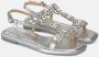 Alma en Pena Vierkante Neus Rhinestone Sandaal Gray Dames - Thumbnail 2