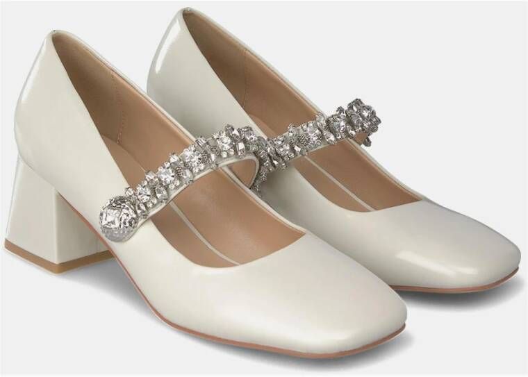 Alma en Pena Vierkante neus schoenen White Dames