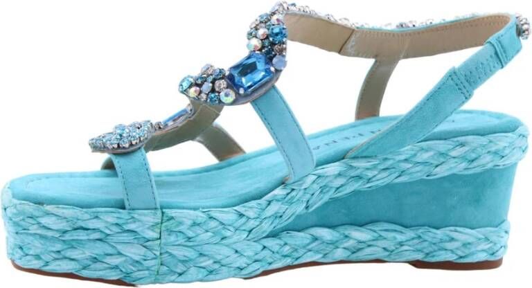 Alma en Pena Elegante Villach Sandal Wedges Blue Dames