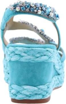 Alma en Pena Elegante Villach Sandal Wedges Blue Dames