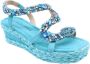 Alma en Pena Elegante Villach Sandal Wedges Blue Dames - Thumbnail 7