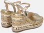 Alma en Pena Wedge Sandaal met Strass Details Yellow Dames - Thumbnail 3